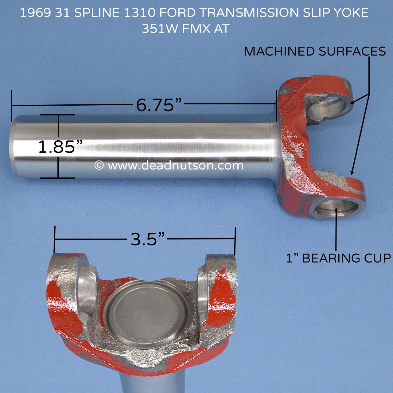 Strange 1350 Series Transmission Yoke Ford 31 Spline Heavy, 60 OFF